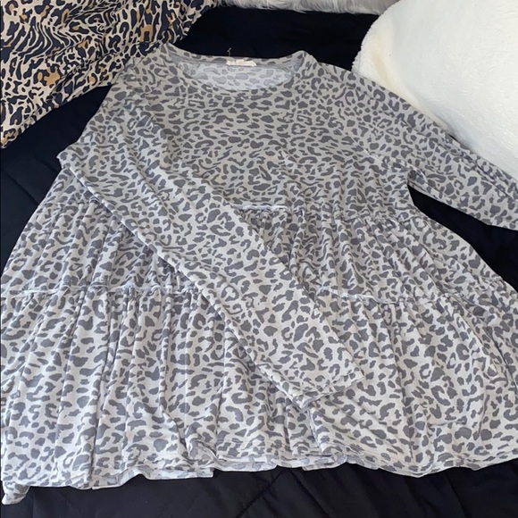leopard babydoll long sleeve - Picture 4 of 7